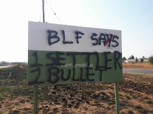 BLF reageer oor graffiti in Ventersdorp
