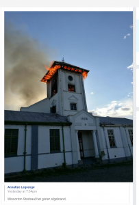Nog ‘n stadsaal brand- die slag in Winsorton in die Noord-Kaap