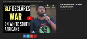 KYK | Ekstreme politieke party BLF verklaar Oorlog teen blanke Suid-Afrikaners !?