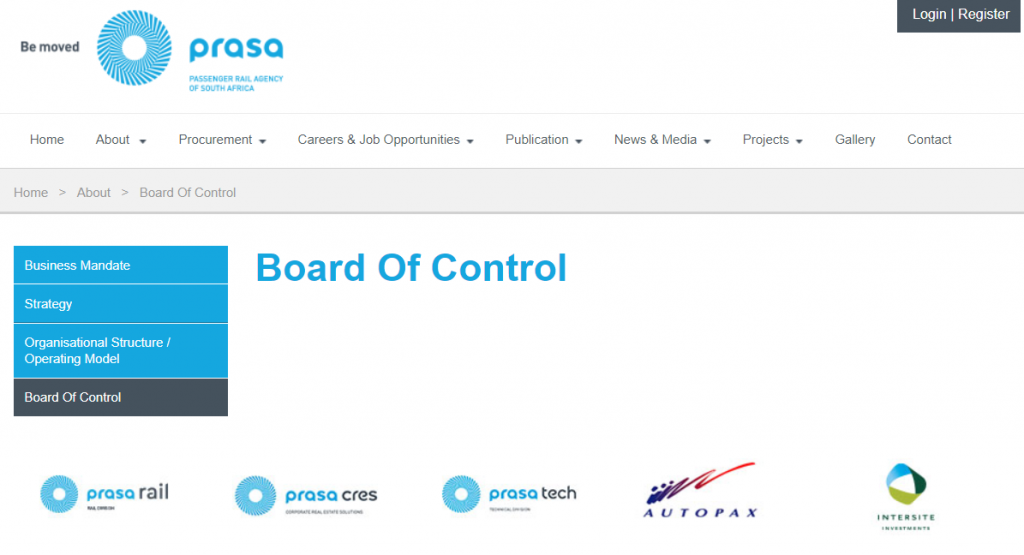 PRASA Website