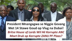 UK House of Lords wil hê die regering van die Verenigde Koninkryk, die EU en die ANC moet optree teen ZANU PF-korrupsie en geweld in Zimbabwe!