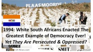 Blanke Suid Afrikaners het grootste daad van Demokrasie ooit uitgevoer in 1994
