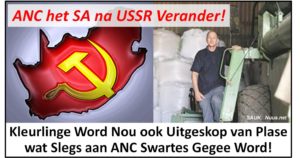 Kleurlinge Nou ook van Plase Uitgesit! ANC het SA na USSR Verander met Etniese Oorheersing